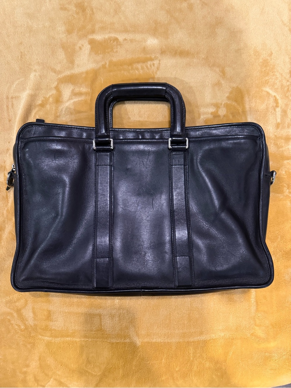 Coach Black Leather Men's Briefcase
